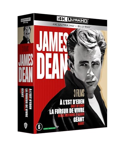 James Dean - Coffret 3 Films : Géant + La Fureur De Vivre + À L'Est D'Eden 4K Ultra Hd