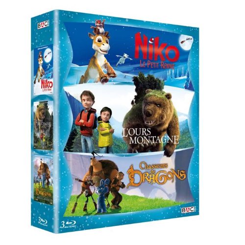 Aventure Animation : Niko Le Petit Renne; L'Ours Montagne; Chasseurs De Dragons [Blu-Ray]