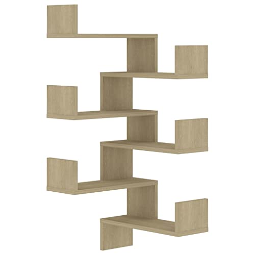 Vidaxl Mensole A Muro Angolari 2 Pz Rovere Sonoma 40X40X50Cmtruciolato