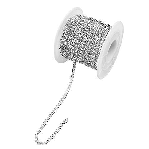 Yapithome 10M Catenina Collane Fai Da Te Catene Collane Per La Creazione Di Gioielli, Lavori Di Fai Da Te, Gioielli Collana Catena Sostituire(Argento)