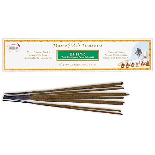 New Balsamic, 10 Extra Quality Incense Sticks, Ecocert, Bio, Natural Incense Company, Fiore D'Oriente