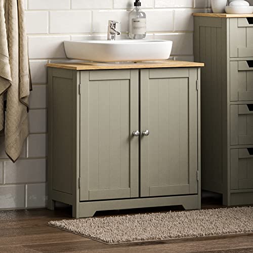 Bath Vida Vasca Vida Priano Mobile Sottolavello, Colore: Grigio, Grey Under Sink Bathroom Cabinet, Legno Ingegnerizzato, H 60 X L 60 X P 30 Cm Circa