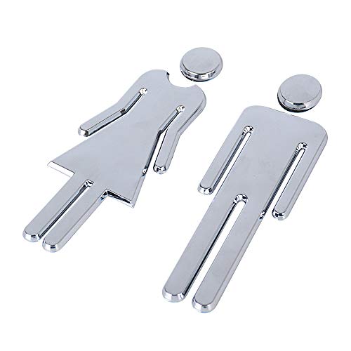 Jnch 12Cm 1 Paio Targa Wc Adesiva Bagno Uomo Donna Porta Targhetta Segnaletica Decorazione Domestica