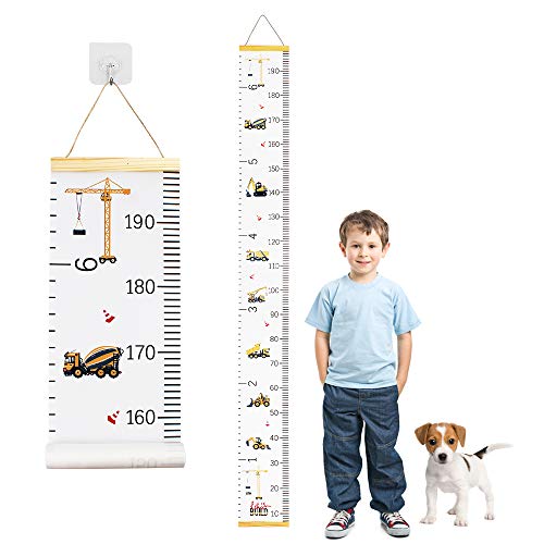 Bambini Altezza Crescita Grafico Misurazione, Diagramma Di Crescita Della Tela Rimovibile Per Bambini Con Gancio Per Appendere (200Cm X 20Cm)