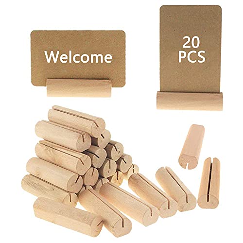 Qanye 20 Segnaposto Matrimonio, Segnaposto Legno Supporto, Inserire La Carta I Titolari, Portacarte In Legno, Portacarte In Legno Per Feste Di Matrimo