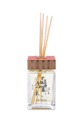 Qc Terme Aria Bormio 250Ml Art Edition, Profumatore Per Ambiente Con Diffusore A Bastoncini, Fragranza Al Pino Silvestre, Rosmarino E Bergamotto Made 