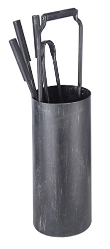 Homegarden Set Camino In Ferro Verniciato Anticato Altezza 58 Cm