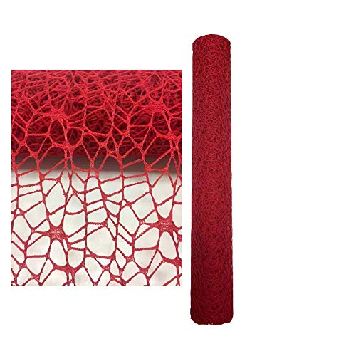 Punto Casa Rete Spider Polycotton Rosso 48 Cm X 5 Yards 4,60 Metri