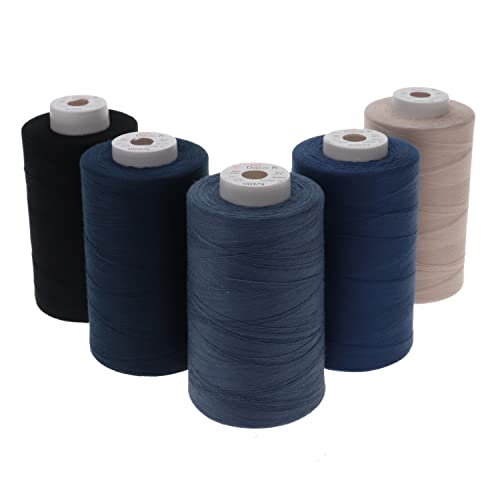 Sewfil Dacor 120 - Confezione Di Fili Per Cucito 100% Poliestere - 5 Coni (5 X 5.000 Metri) - Mix 03