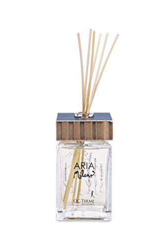 Qc Terme Aria Milano 500Ml Art Edition, Profumatore Per Ambiente Con Diffusore A Bastoncini, Fragranza Aromatica Fresca, Rustica, Legnosa E Muschiata,