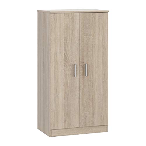 Habitdesign Scarpiera A Due Ante, Mobile Ausiliario, Modello Base, Rifinito In Rovere Canadese, Misure: 55 Cm (Larghezza) X 108 Cm (Altezza) X 36 Cm (