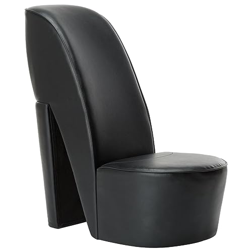 Vidaxl Sedia A Forma Di Scarpa Tacco Alto Nero Similpelle
