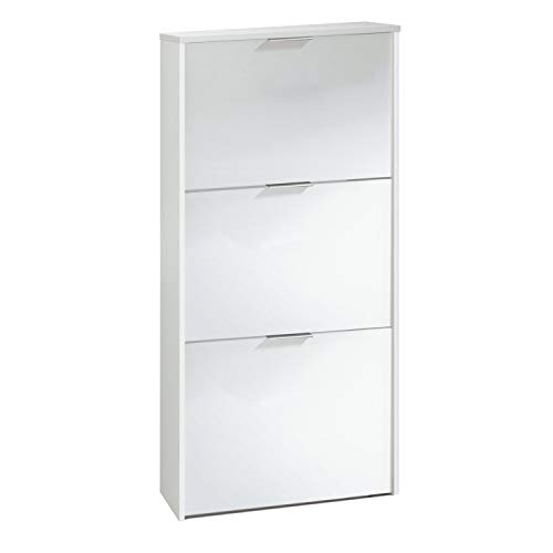 13Casa - Eco C7 - Scarpiera. Dim: 60X22X113 H Cm. Col: Bianco. Mat: Melamina.