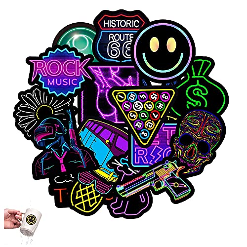100 Pezzi Neon Adesivi Pack Sticker Neon Cool Graffiti Adesivi Graffiti Al Neon Adesivi Stickers Aesthetic Set Di Adesivi In Vinile Per Skateboard Bag