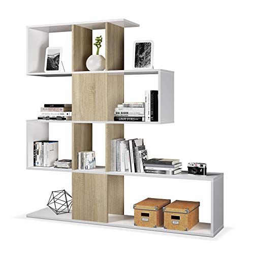 13Casa Kafka S02 Libreria, Rovere/Bianco, 145 X 29 X 145