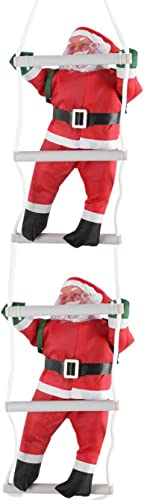 Decorazione Di Babbo Natale, Arrampicata Babbo Natale, Arrampicata Babbo Natale Giocattolo Albero Di Natale Interno/Esterno Finestra (2 Babbo Natale,