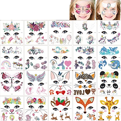 20 Pezzi Tatuaggi Per Bambini, Sirena Tatuaggi Temporanei Bambini, Impermeabile Tatuaggio Per Bambini, Può Essere Utilizzato Da Ragazzi E Ragazze, Ada