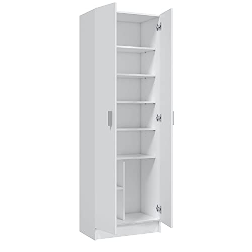 Habitdesign Furniturefactor Armadio/Scarpiera Universale A 2 Ante, Colore Bianco, Legno, 1
