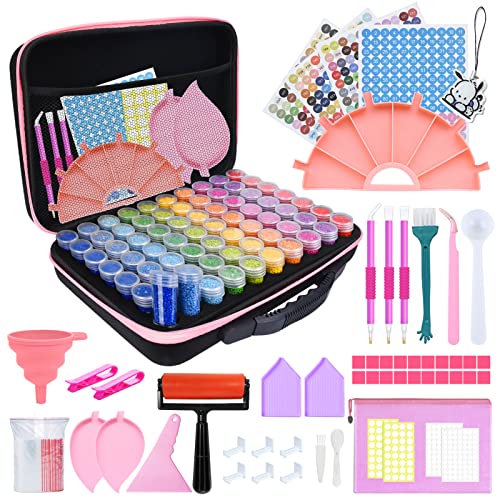 Yutuy Diamond Painting Kit Completo,70 Slots Diamond Painting Accessori,Strumenti Di Pittura Diamante,Pittura Diamante Kit Per Fai Da Te,Unghie,Gioiel