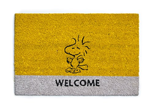 Excelsa Peanuts Zerbino Ingresso Woodstock, Fibra Di Cocco, Giallo, 40 X 60 Cm