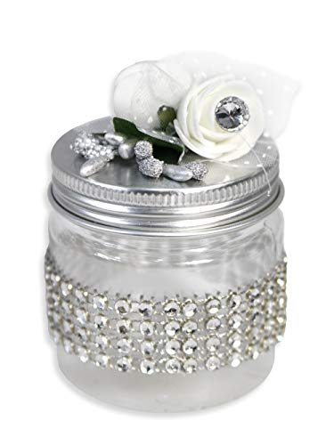 Vetrineinrete® Scatoline Portaconfetti 36 Pezzi Per Matrimonio Comunione Barattolo Per Confetti Con Strass Bomboniere Segnaposto In Plexiglass Decoro