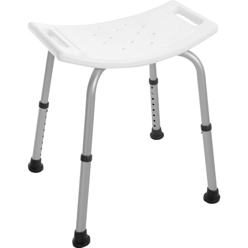 Feridras Comfort Sgabello Doccia, Metallo, Plastica, Silver/Cromo, 11X60X33 Cm