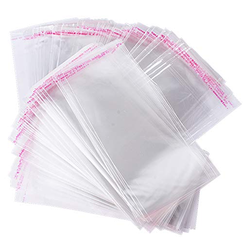 200Pz Sacchettini Plastica Trasparenti Sacchetti Piccoli Bustine Autoadesivi Con Striscia Adesivi Per Bomboniera Confetti Gioielli Regalo Caramella (8