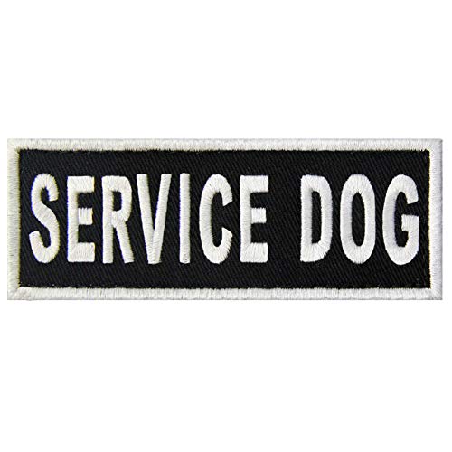Service Dog Alert Sign Canottiere/Imbracature Emblema Ricamato Chiusura Hook & Loop Patch Service Dog