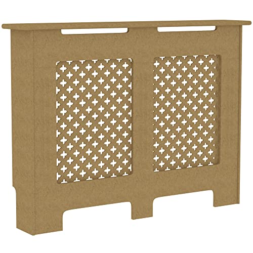 Vida Designs Oxford-Copertura Per Termosifone Tradizionale In Mdf Non Verniciato, Medio, Beige, Medium