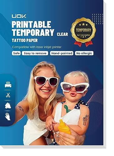 Carta Per Tatuaggi Temporanei, Tattoo Transfer Paper Per La Stampante A4X5 Fogli Carta Per Trasferimento Di Tatuaggi, Tatuaggio Temporaneo Fai Da Te P