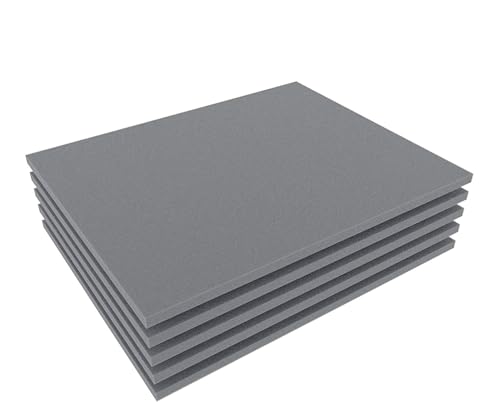 Foglio Polietilene Espanso Spesso 5 Mm Isolante Per Imbottitura Schiuma Espansa Per Protezione Imballaggio Modellismo (30X20 Cm (5 Pezzi), Grigio Antr