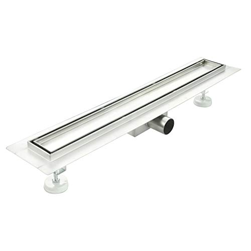 Canalina Di Scarico In Acciaio Inox Piastrellabile Per Box Doccia 110 Cm Cm Mod. Tile