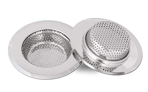 Qinglele 2 Pezzi 4,45" Filtro Per Lavello Da Cucina, Cucina Sink Strainer In Acciaio Inox, Filtri Per Lavandini, Vasca Da Bagno O Lavelli Da Cucina, 4
