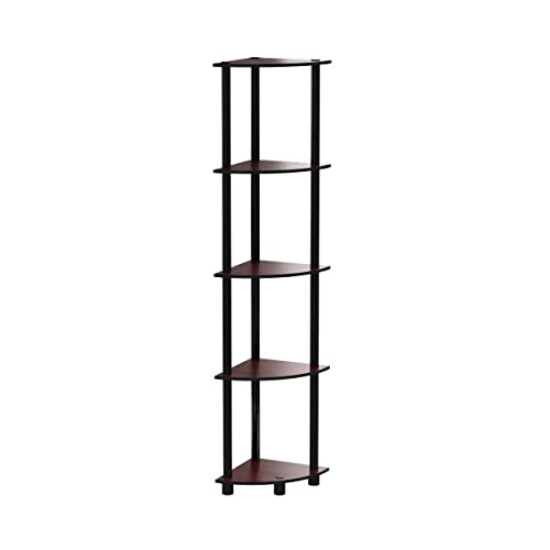 Furinno Ripiano Angolare A 5 Ripiani Dark Cherry And Black 5 Livelli