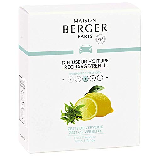Maison Berger - Cofanetto 2 Ricariche Per Diffusore Auto Zeste Verveine