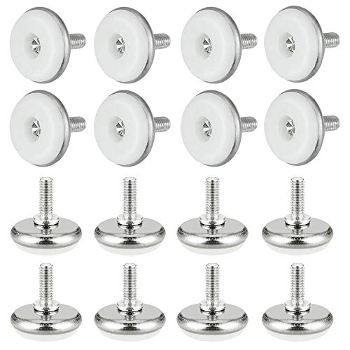 Golrisen 30 Pezzi Piedini Per Livellamento Per Mobili Piedino Regolabile A Vite M6*15*30Mm Piedini Per Mobili A Base Rotonda Piedini Per Mobili Ridurr