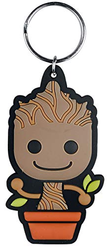 Disney Rk38391C Guardians Of The Galaxy-Baby Groot Rubber Keychain, Metal, Multicoloured, 4 X 6 X 1.3 Cm