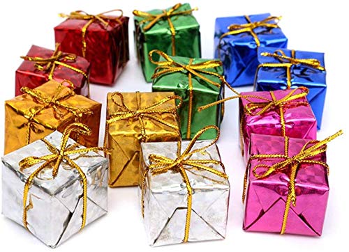 Bj-Shop Albero Di Natale Piccole Scatole Regalo Scatole Regalo Per Albero Di Natale Quadrato Piccolo Scatole Per Decorazioni Per Albero Di Natale 3 Cm