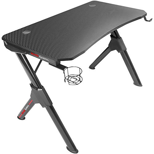 Marsgaming Mars Gaming Mgd, Scrivania Gaming, Supporto Cuffie + Bottiglie, 110X60Cm, Nero