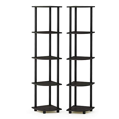 Furinno Scaffali Senza Attrezzi, Espresso/Nero, 5-Livello