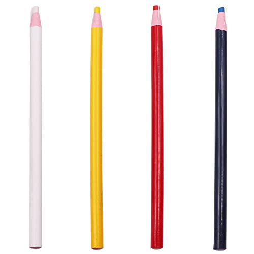 Labuyi 4 Pezzi Matita Per Segni Di Cucito,Gesso Da Sarta,Matita Da Sarto,Matite Solubili In Acqua,Gesso Tessuto Marker Cucito Gesso,Matita Per Gesso P