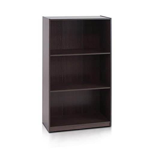 Furinno Basic Librerie, Legno, Marrone Scuro, 3 Tier