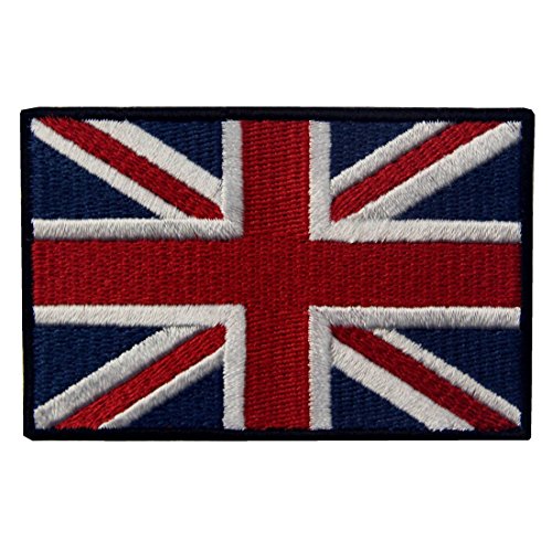 Grande British Union Jack Flag Ricamato Regno Unito Inghilterra Bandiera Ferro Sul Cucia Sulla Zona