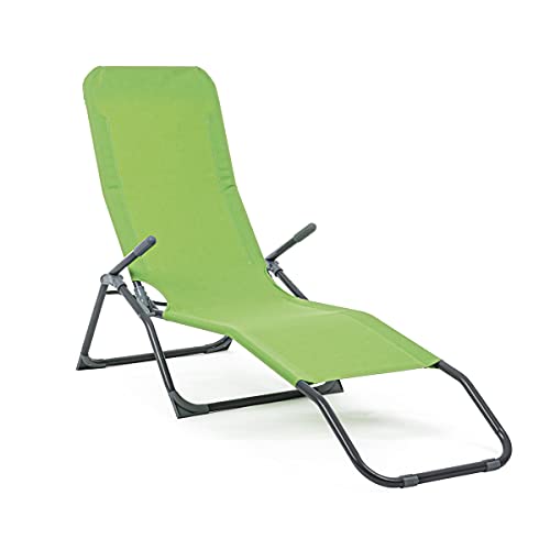 Yellowshop. - Lettino Brandina In Acciaio Pieghevole Ancona Colore Rock O Verde Lime (Verde Lime)