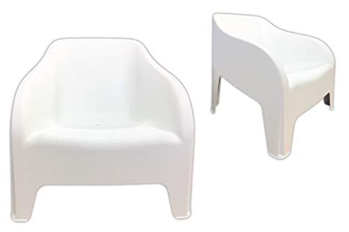 Toomax Poltrona Sedia Da Giardino In Resina Petra Z185 Colore Bianco - 79X79X80H Cm