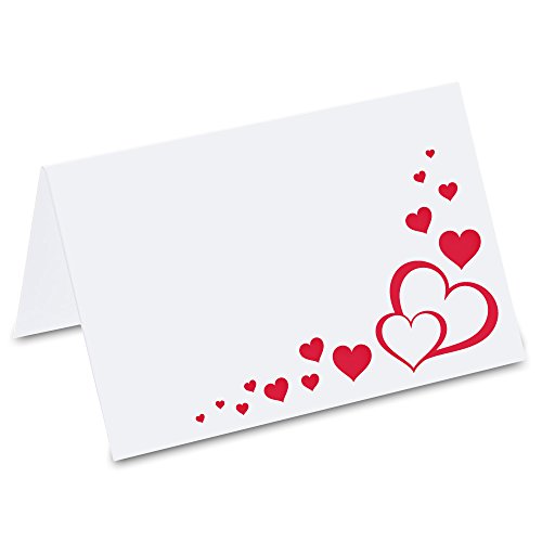 Pricaro Segnaposto Heart Swarm, Rosso, 50 Pezzi