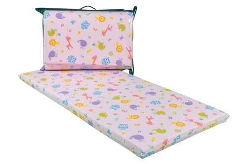 Ghiocuscini, Materasso Lettino Bambino Pieghevole Cm 60X120X4,5,Materassino Culla Neonato, Materassino Lettino Campeggio Bimbo 100% Made In Italy (Cot