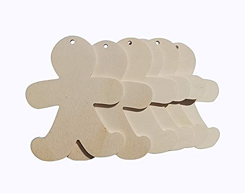 Colorcoop Omino Pan Di Zenzero In Legno Da Decorare Set 10 Pezzi