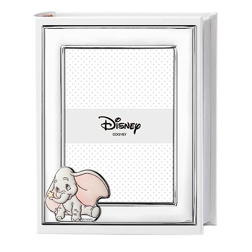 Valenti Argenti Disney - Dumbo Album Fotografico - Cover In Ecopelle Bianca Con Foto Copertina Cm 13 X 18