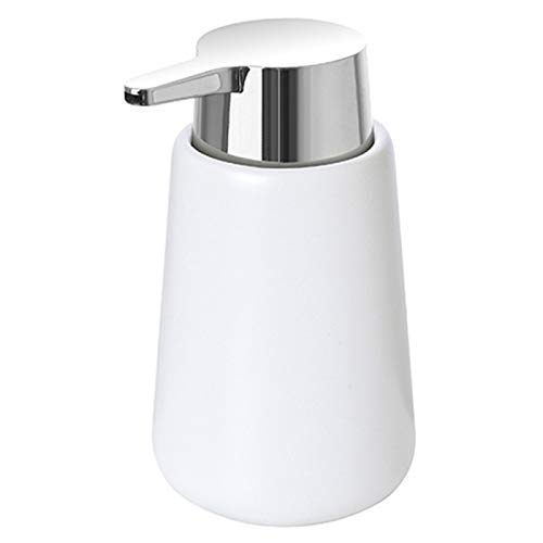 Serie Bagno Bianca In Ceramica Linea Sidney Con Inserti In Acciaio Cromo (15X8)